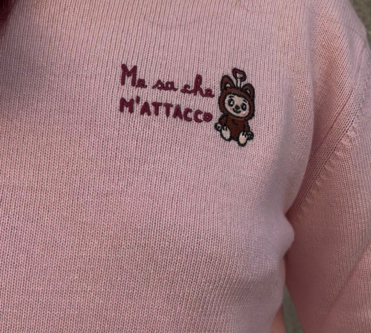 Maglione Saint Barth - New Queen Embry rosa "Mi sa che M'attacco"