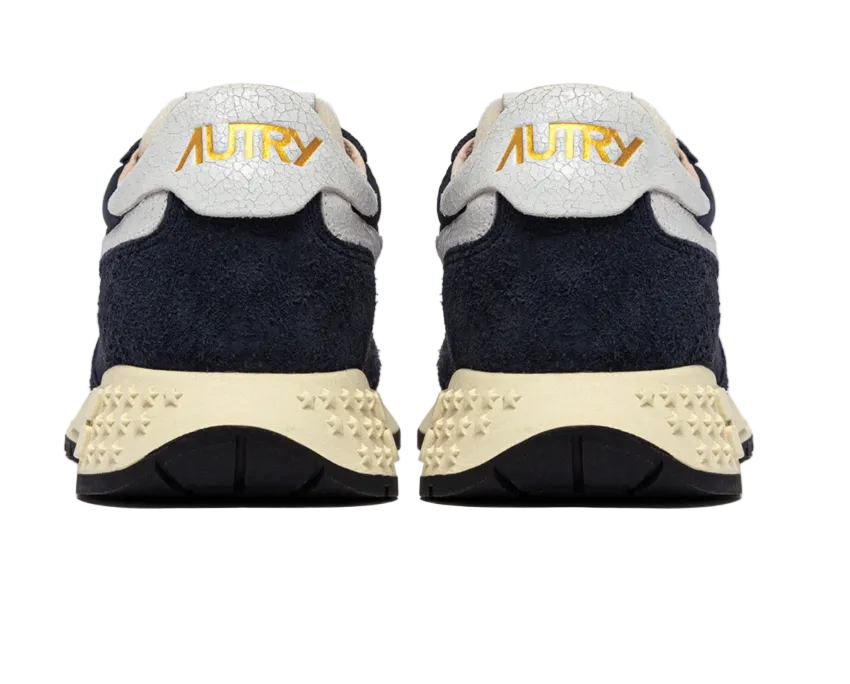 AUTRY SNEAKERS SNEAKERS REELWIND LOW IN NYLON SUEDE E PELLE CARBON E ARGENTO