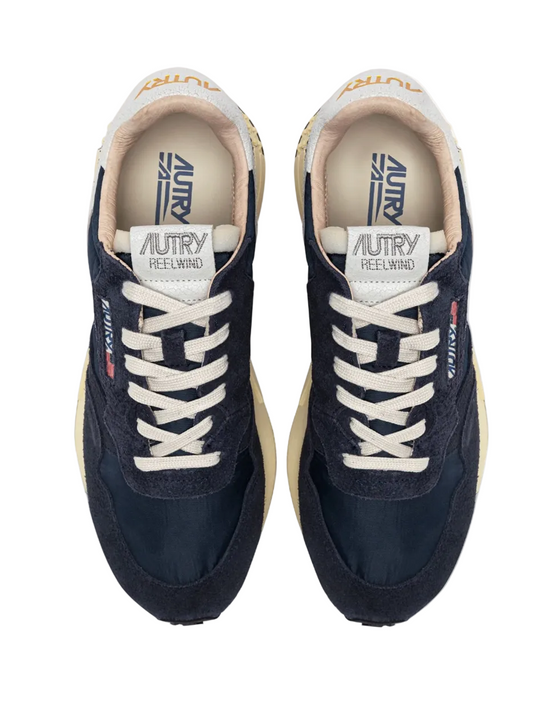 AUTRY SNEAKERS SNEAKERS REELWIND LOW IN NYLON SUEDE E PELLE CARBON E ARGENTO