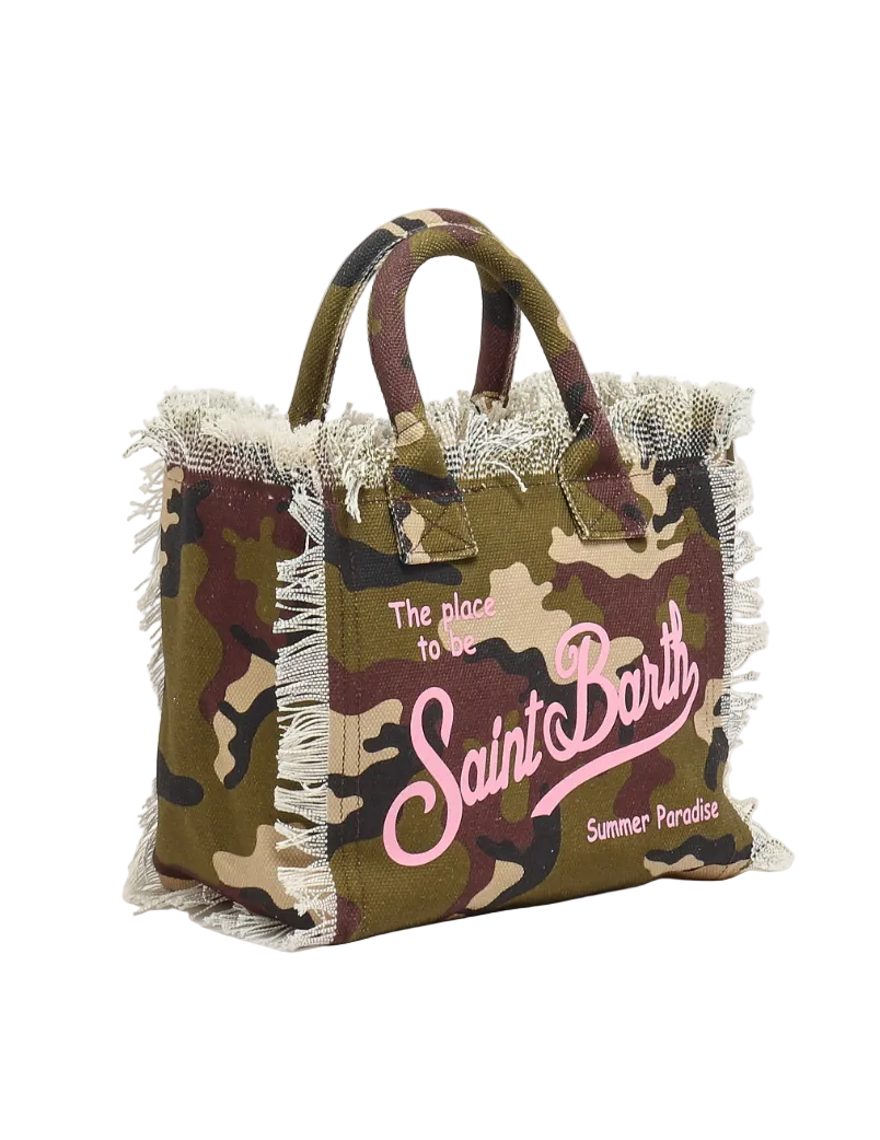 BORSA SAINT BARTH - Borsa Vanity mini in canvas militare