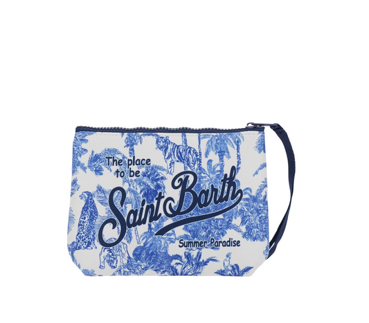 Pochette Saint Barth - Aline Jungle Azzurra