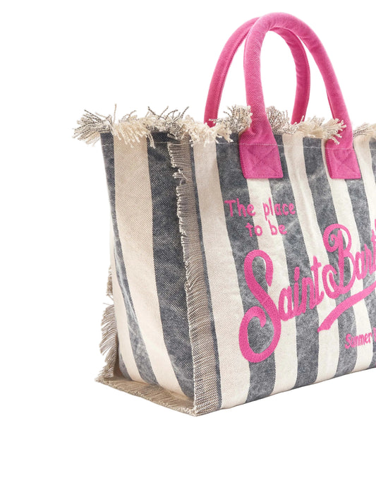 BORSA SAINT BARTH - Borsa a spalla Vanity in canvas