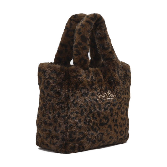 Borsa Saint Barth - Colette Soft in pelliccia sintetica leopardata
