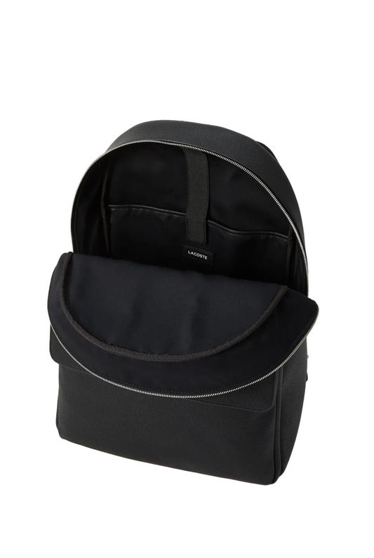 Zaino Uomo Lacoste Nero in Pelle Martellata