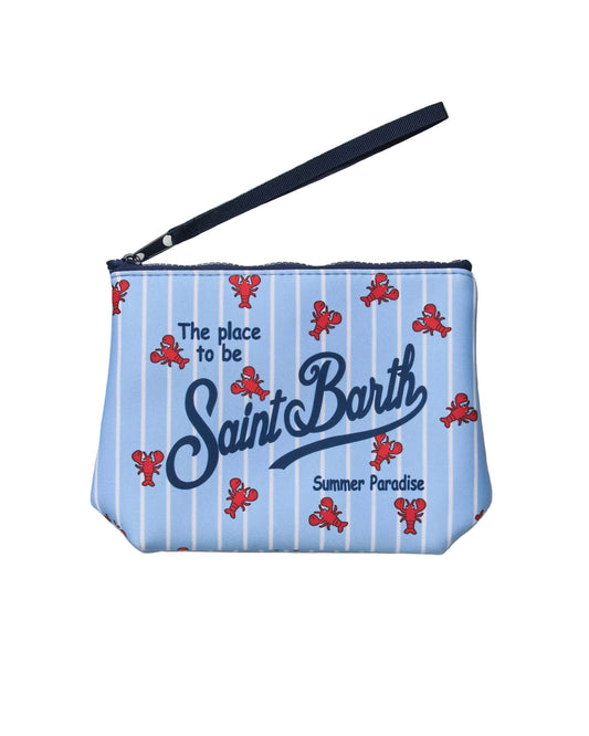 Pochette Saint Barth - POCHETTE ALINE IN SCUBA CON STAMPA ARAGOSTE