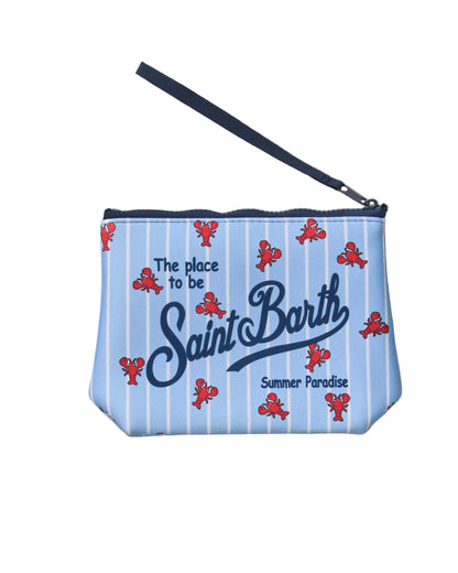 Pochette Saint Barth - POCHETTE ALINE IN SCUBA CON STAMPA ARAGOSTE