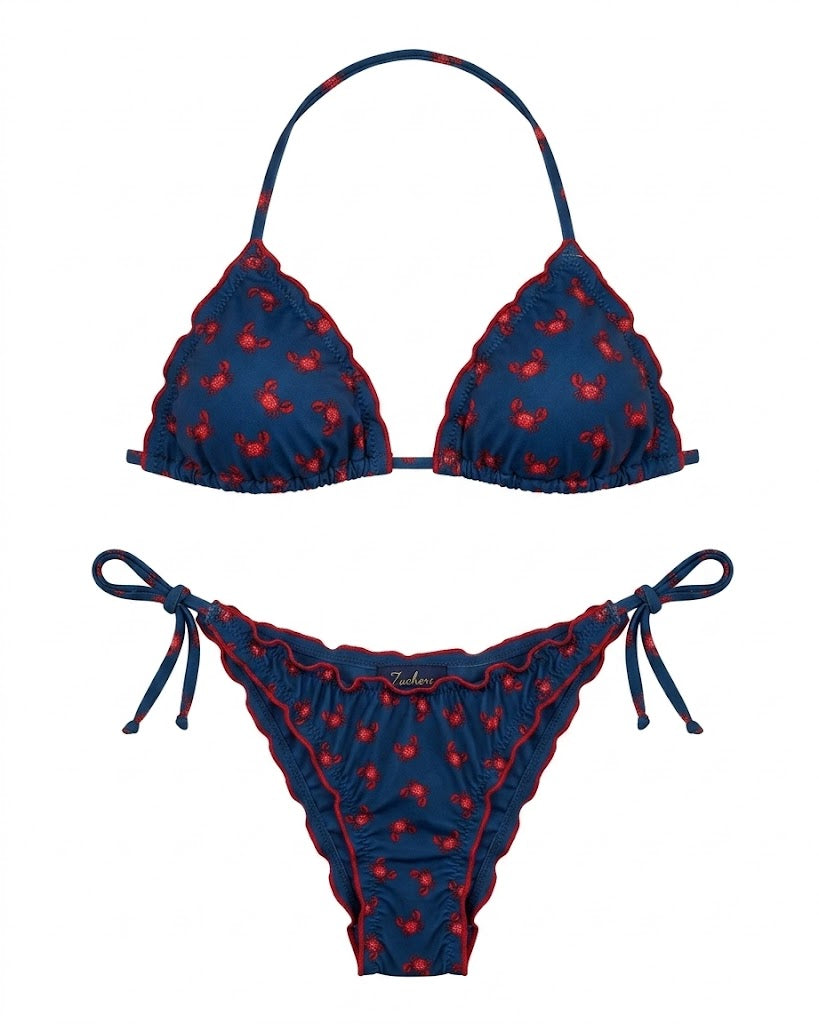 Bikini Saint Barth con ricami granchio