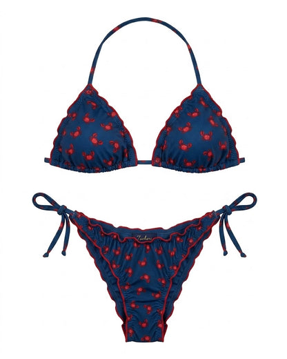 Bikini Saint Barth con ricami granchio