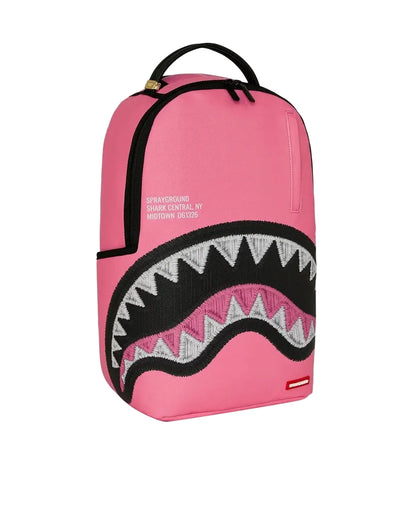 Zaino Sprayground Rosa "Shark Central" con Ricamo – Edizione Premium