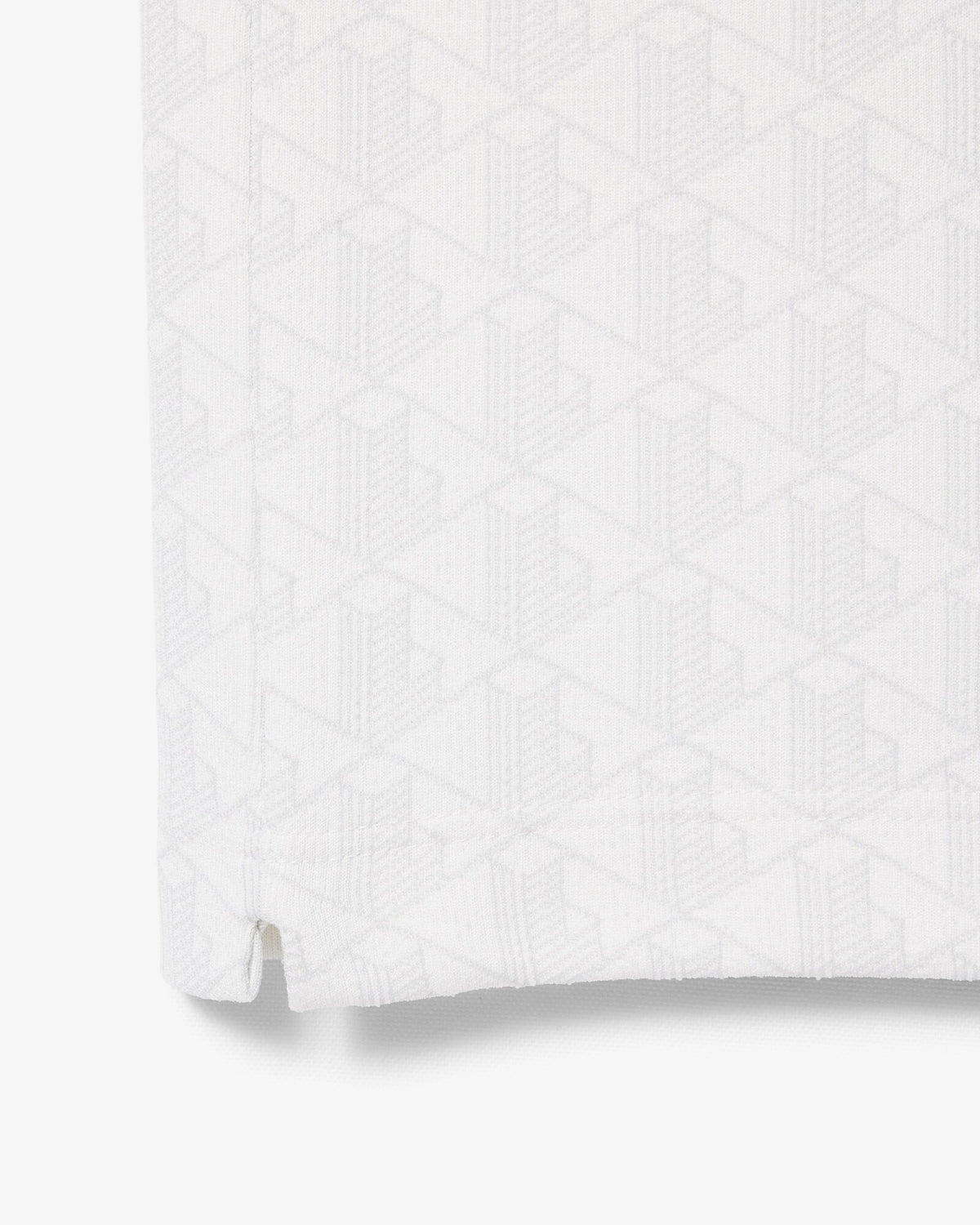 Lacoste - Polo dal taglio classico in jacquard con monogramma bianca