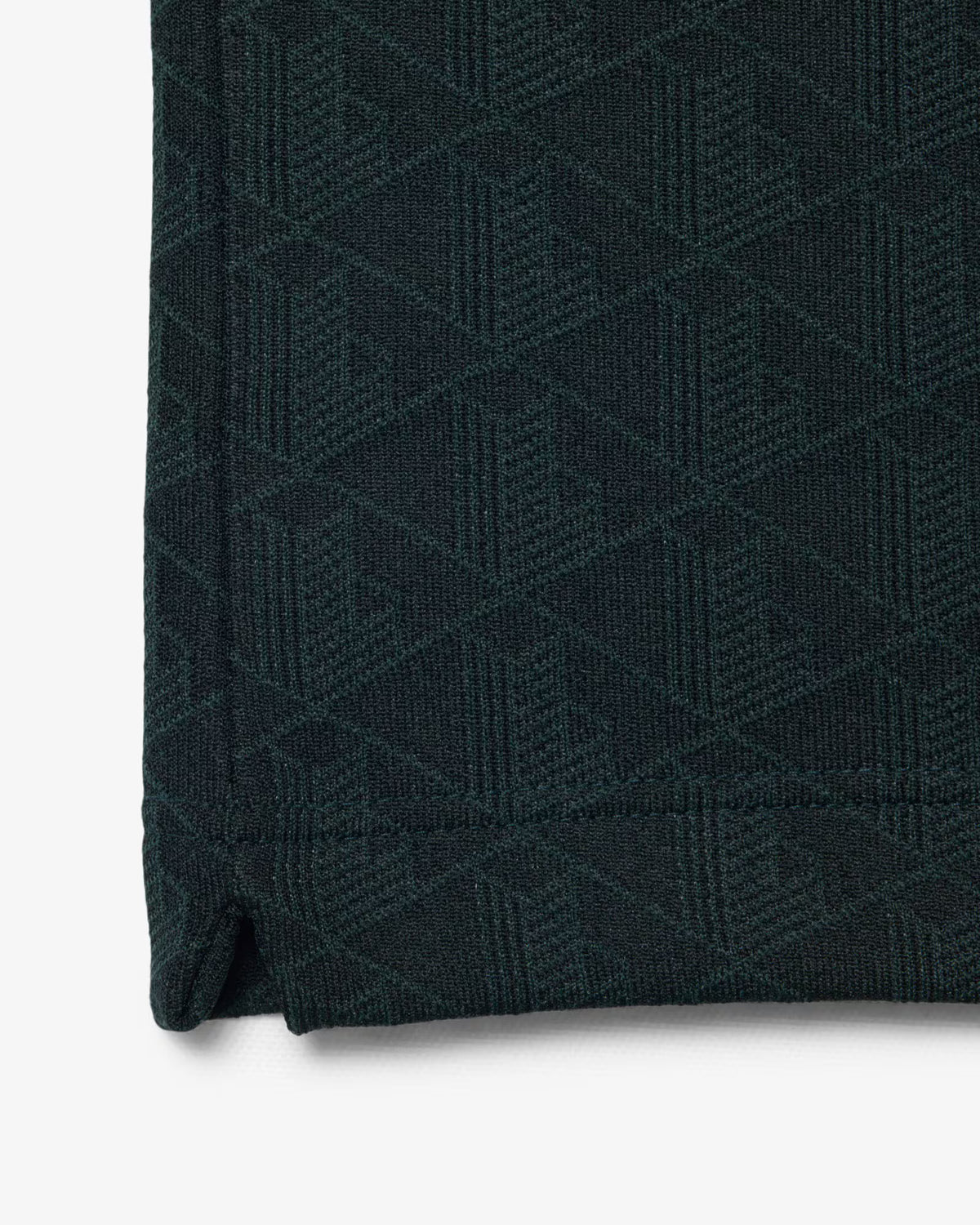 Lacoste - Polo dal taglio classico in jacquard con monogramma verde