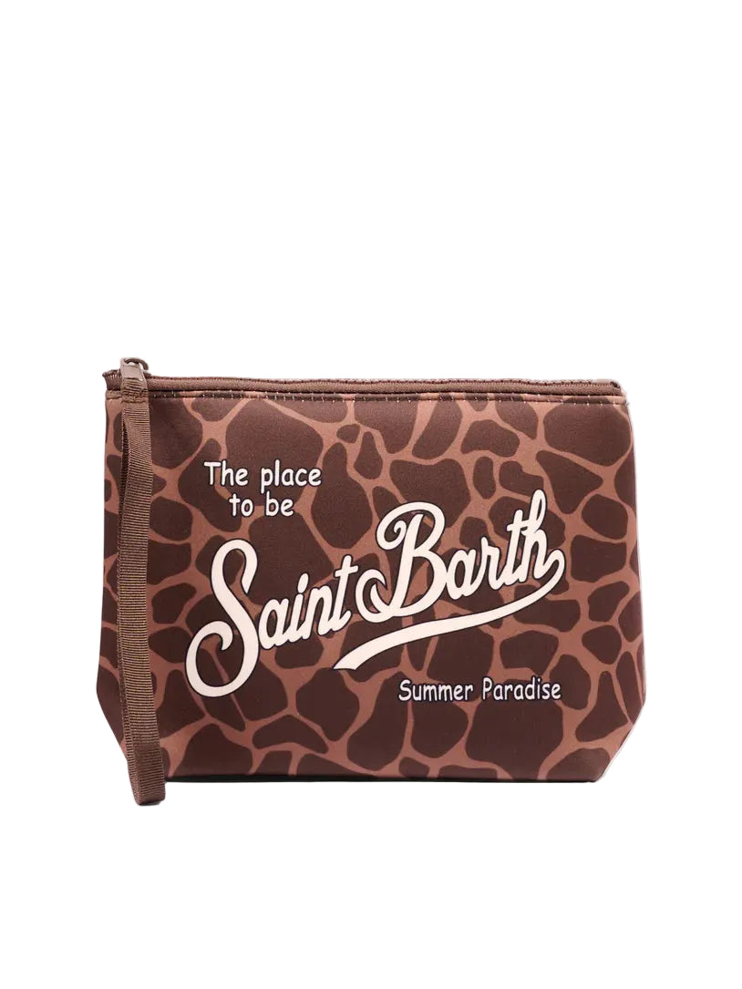 Pochette Saint Barth - Aline Animalier Marrone
