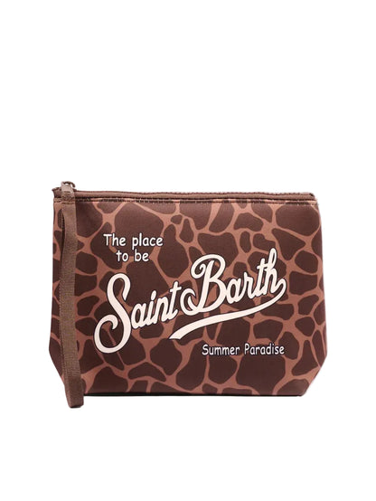 Pochette Saint Barth - Aline Animalier Marrone