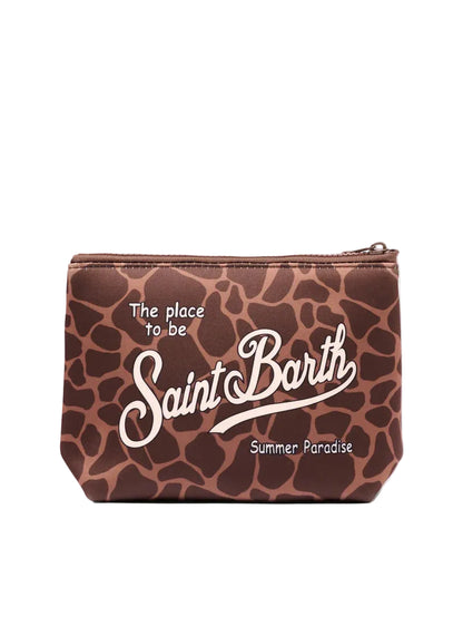 Pochette Saint Barth - Aline Animalier Marrone