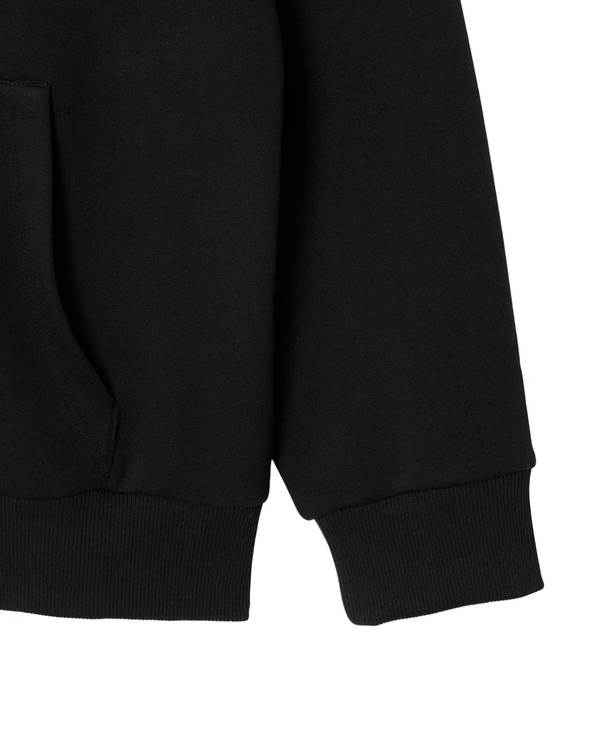 Lacoste - Felpa con cappuccio in tessuto felpato nera