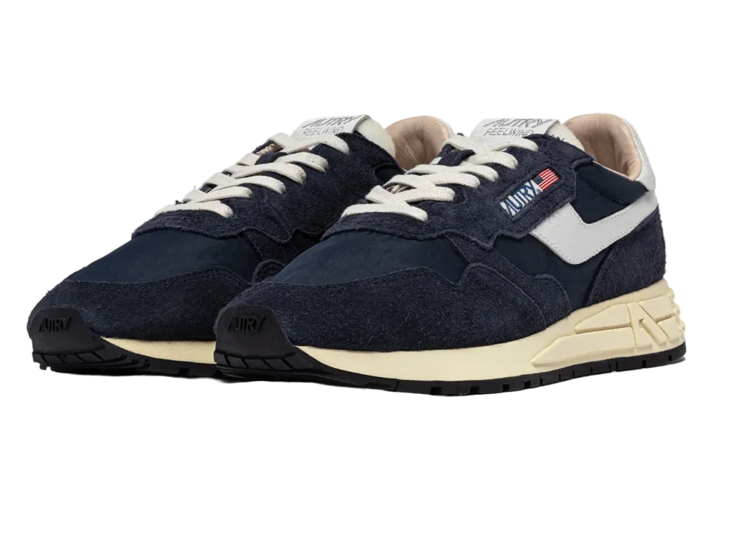 AUTRY SNEAKERS SNEAKERS REELWIND LOW IN NYLON SUEDE E PELLE CARBON E ARGENTO