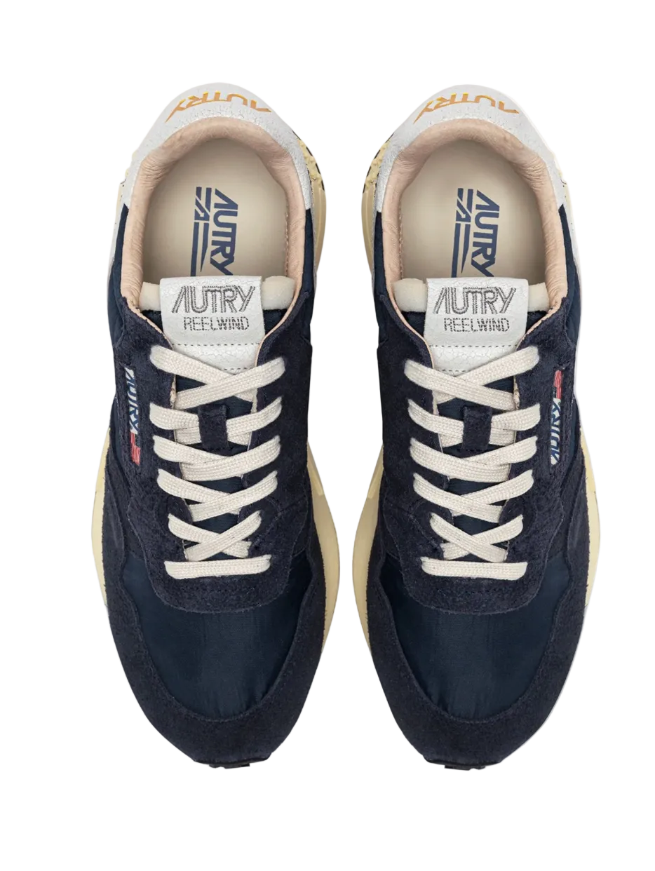 AUTRY SNEAKERS SNEAKERS REELWIND LOW IN NYLON SUEDE E PELLE CARBON E ARGENTO