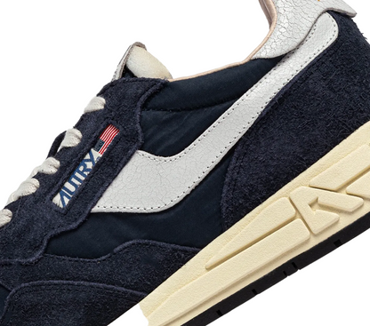 AUTRY SNEAKERS SNEAKERS REELWIND LOW IN NYLON SUEDE E PELLE CARBON E ARGENTO