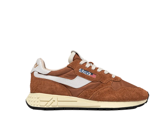 AUTRY SNEAKERS SNEAKERS REELWIND LOW IN NYLON E SUEDE BROWN SUGAR E BIANCO