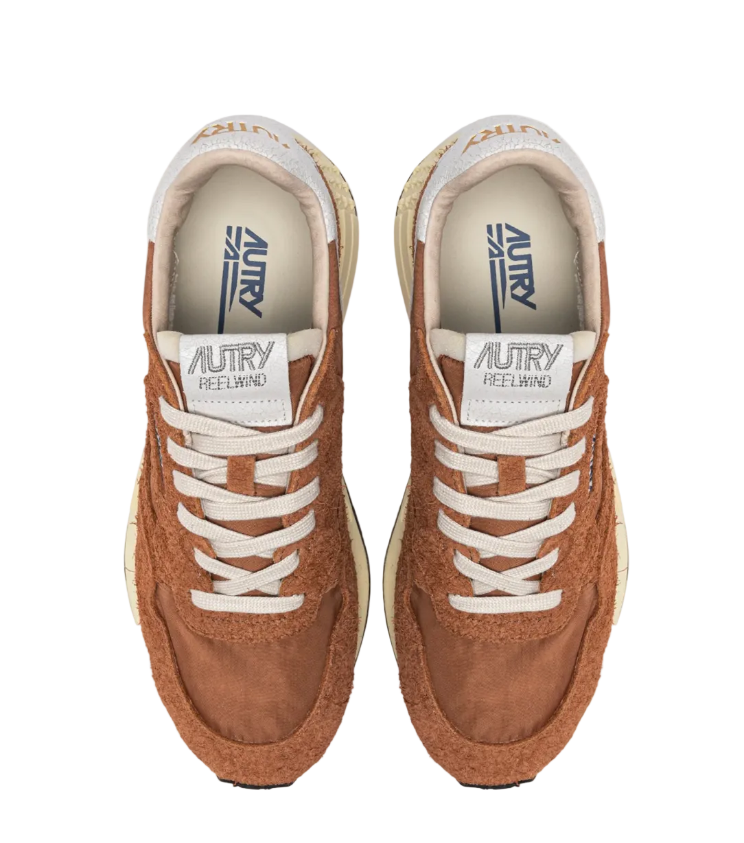 AUTRY SNEAKERS SNEAKERS REELWIND LOW IN NYLON E SUEDE BROWN SUGAR E BIANCO