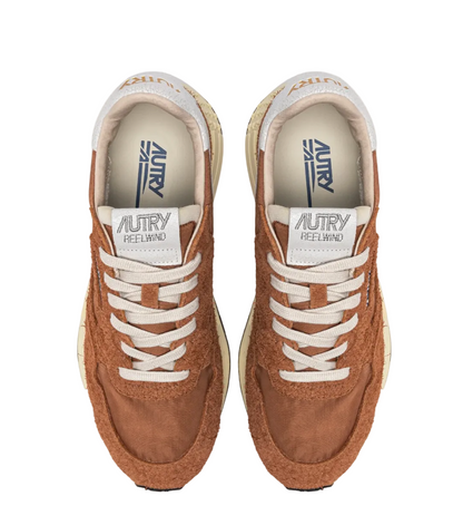 AUTRY SNEAKERS SNEAKERS REELWIND LOW IN NYLON E SUEDE BROWN SUGAR E BIANCO