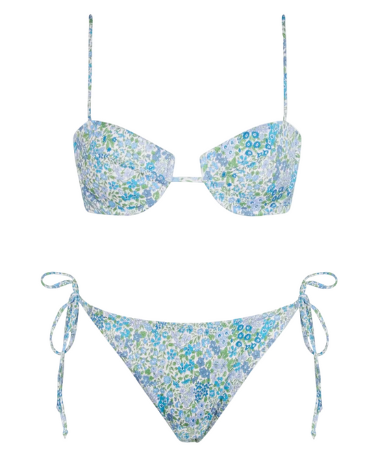 Bikini Salina Virgo bralette con ferretto stampa Liberty | Made with Liberty Fabric