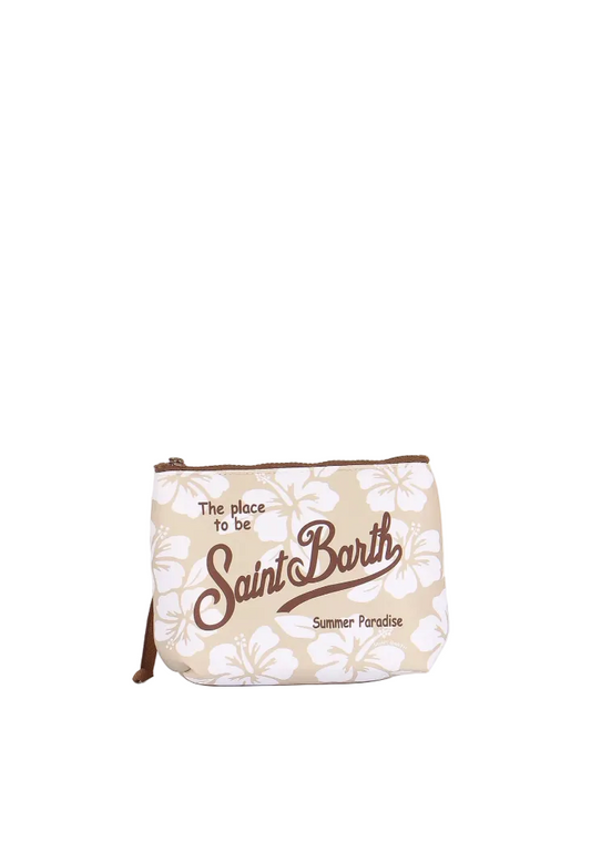 Pochette Saint Barth - Pochette beige fiori