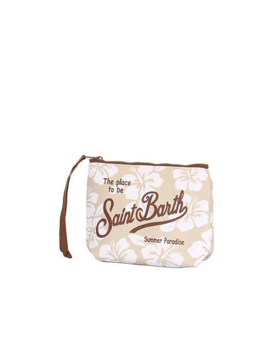 Pochette Saint Barth - Pochette beige fiori