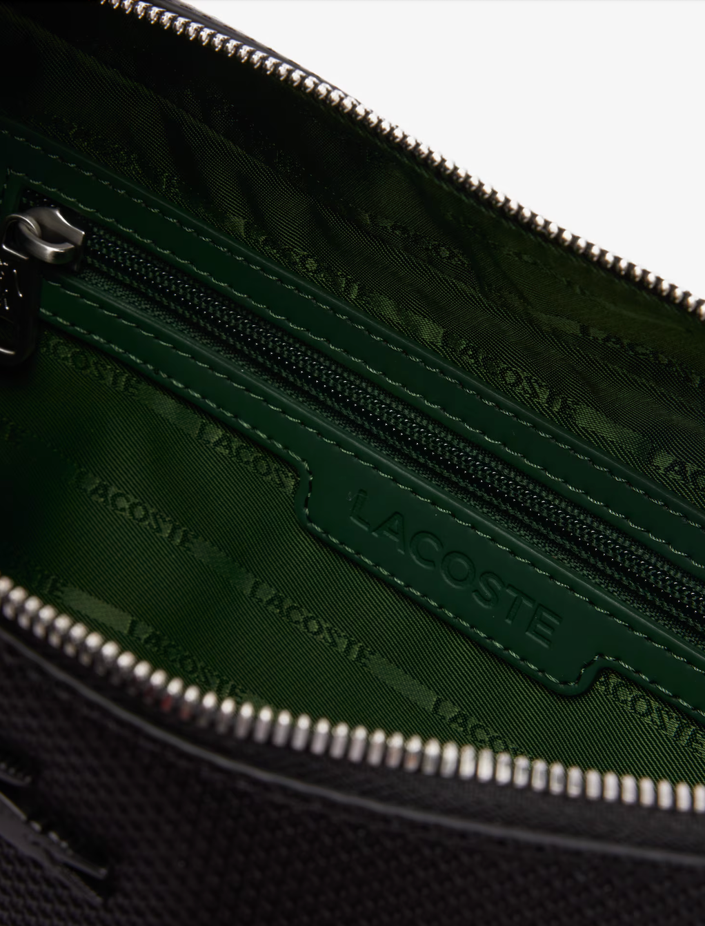 Lacoste - Borsa Reporter in pelle effetto piqué Chantaco