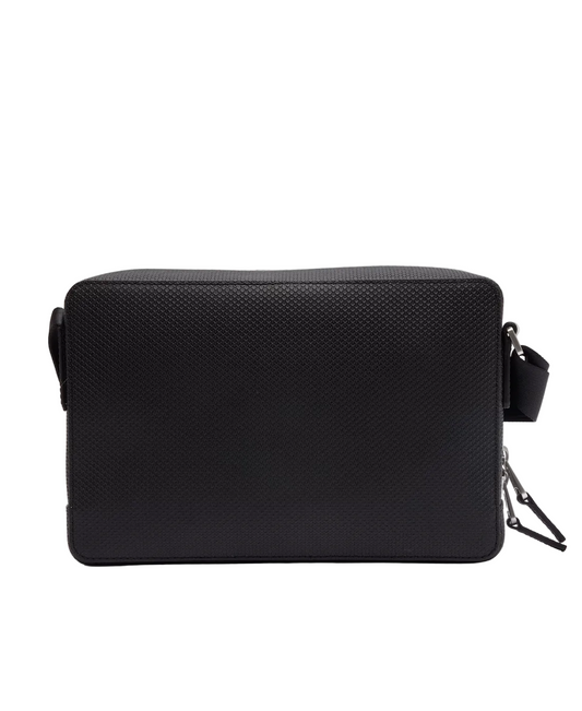 Lacoste - Borsa Reporter in pelle effetto piqué Chantaco