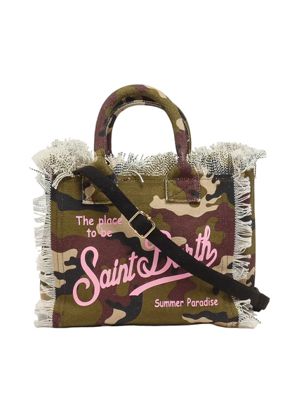 BORSA SAINT BARTH - Borsa Vanity mini in canvas militare