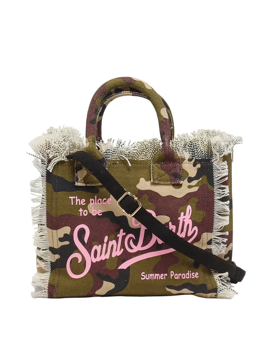 BORSA SAINT BARTH - Borsa Vanity mini in canvas militare