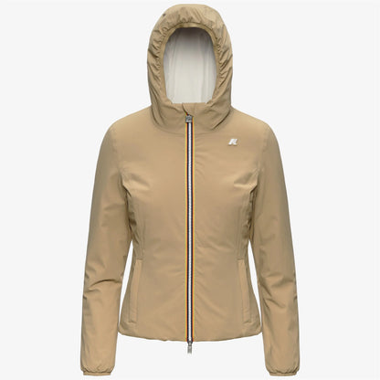 Giacca K-Way - Lily St Warm Double donna reversibile rosso scuro / beige khaki
