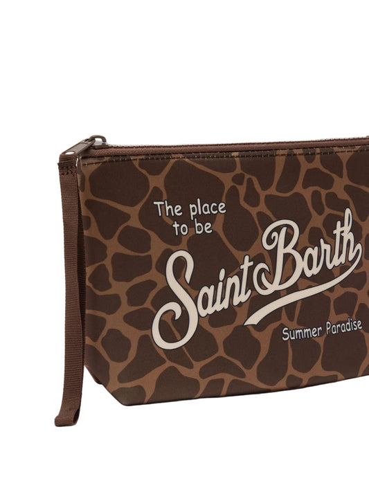 Pochette Saint Barth - Aline Animalier Marrone