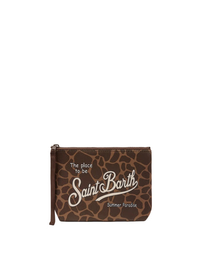 Pochette Saint Barth - Aline Animalier Marrone