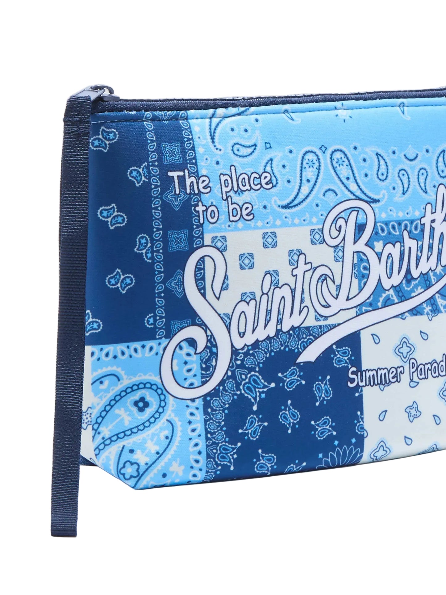 Pochette Saint Barth - Pochette Aline in scuba con stampa Foulard Patch