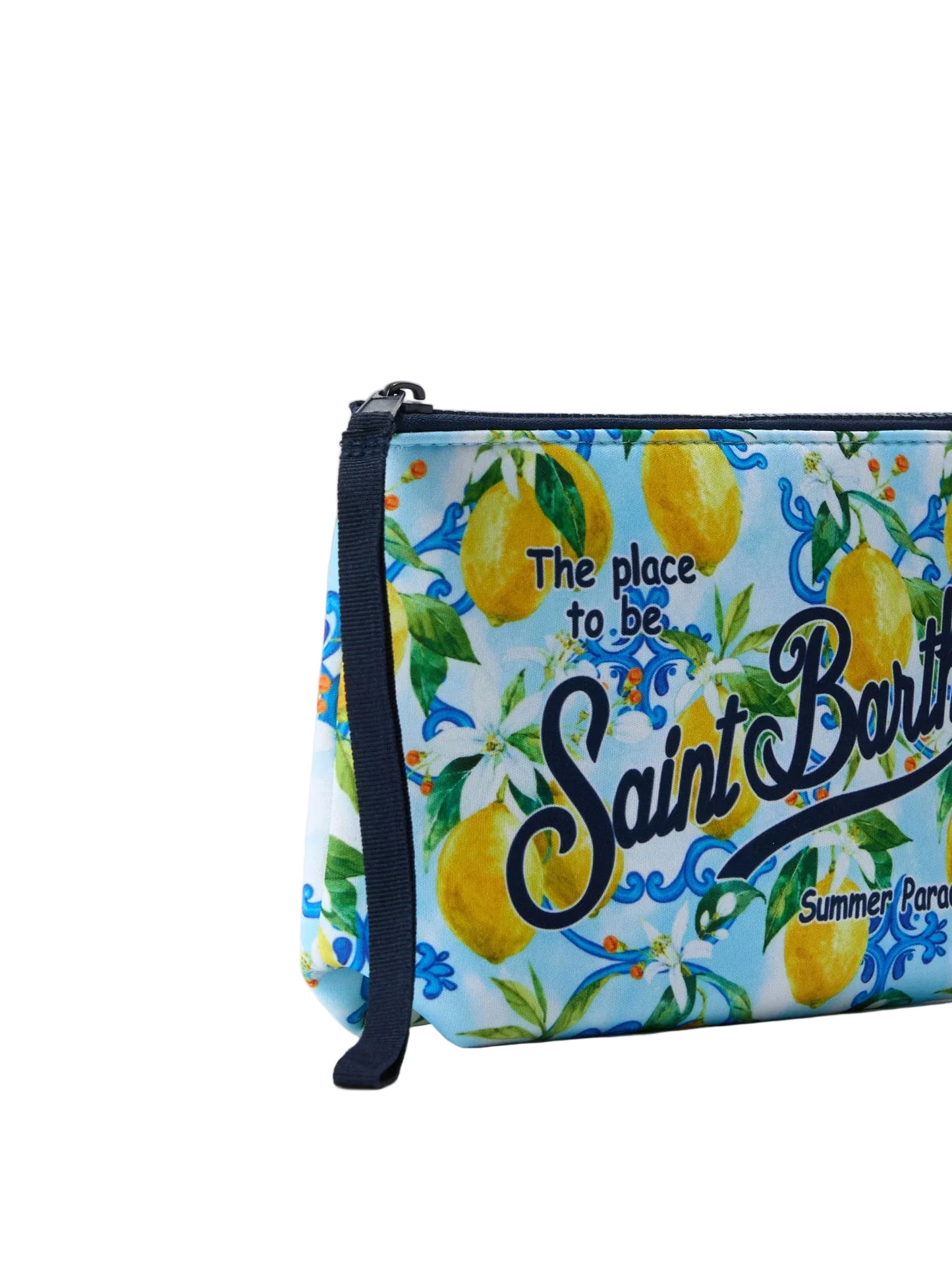 Pochette Saint Barth - Aline con stampa maiolica con limoni