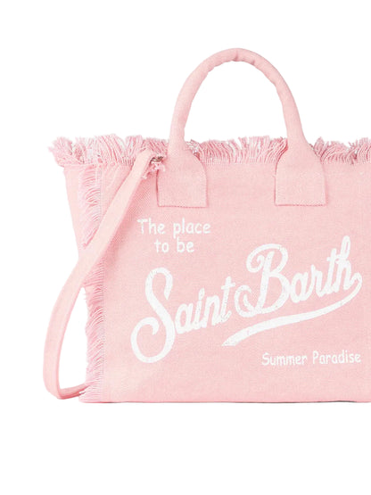 BORSA SAINT BARTH - Borsa Colette in canvas rosa