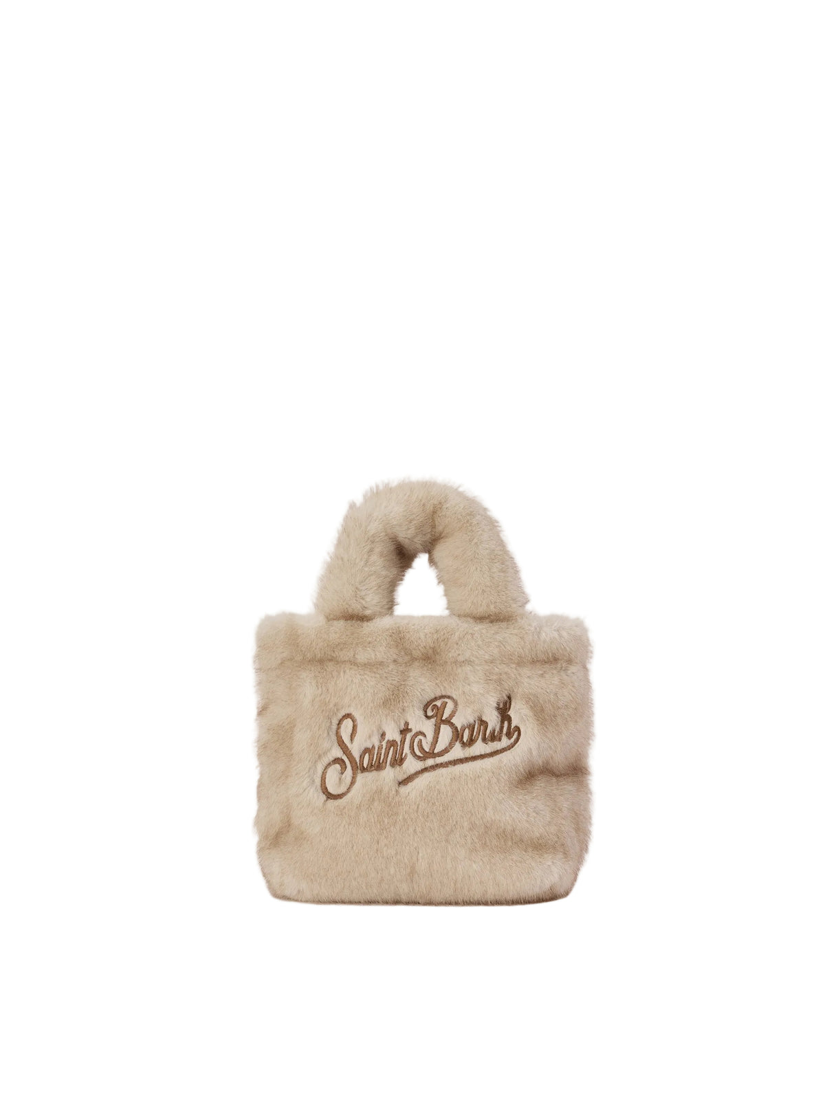 MC2 Saint Barth borsa Mini Vanity Soft in pelliccia sintetica beige