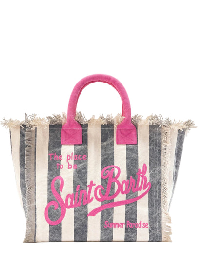 BORSA SAINT BARTH - Borsa a spalla Vanity in canvas