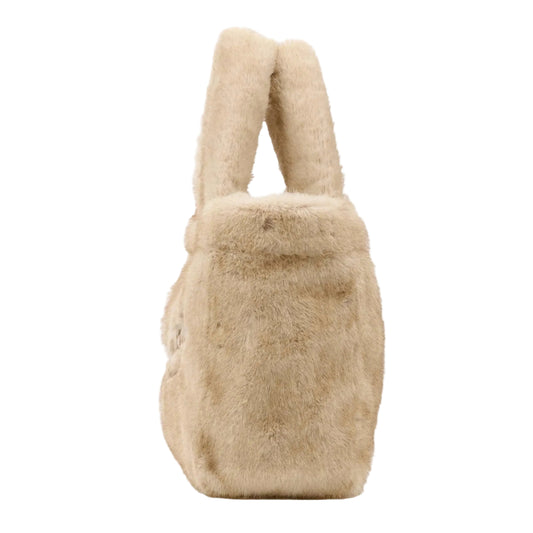 Borsa Colette Soft Saint Barth beige in eco fur, vista dettaglio
