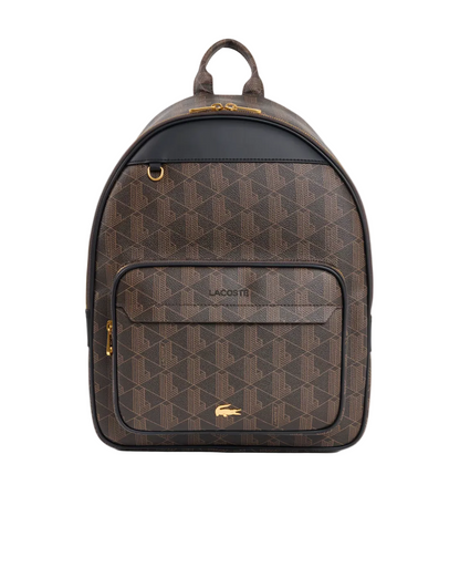 Zaino Lacoste Moderno con Monogramma Granulato e Scomparto per Laptop