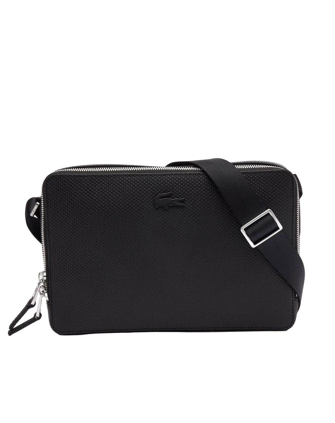 Lacoste - Borsa Reporter in pelle effetto piqué Chantaco