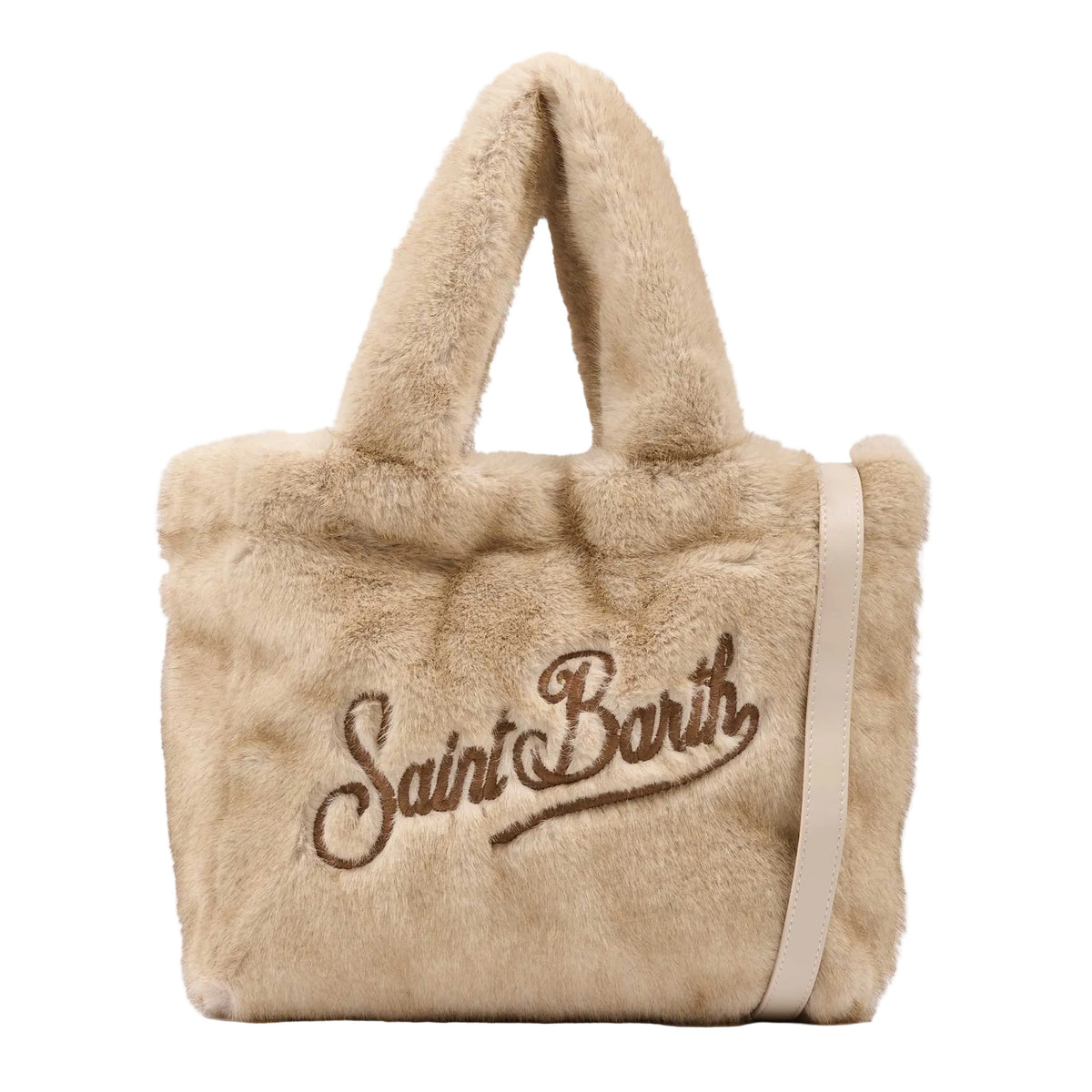 MC2 Saint Barth borsa Colette Soft in pelliccia sintetica beige