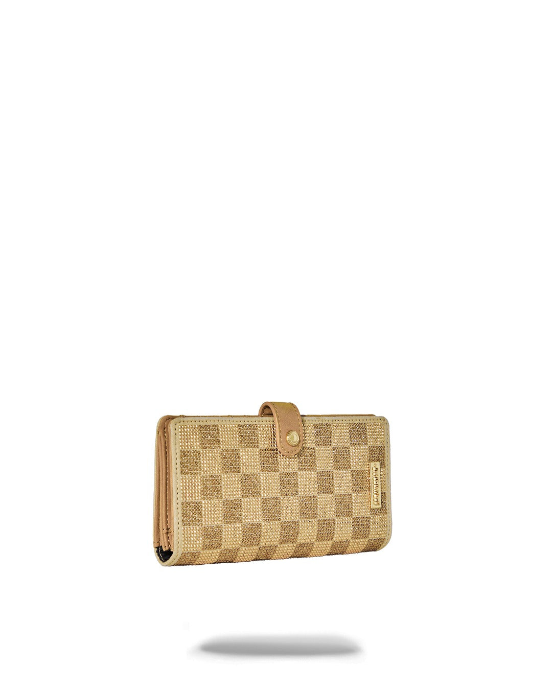 Portafoglio Sprayground 2 Tone Gold oro con strass, vista laterale
