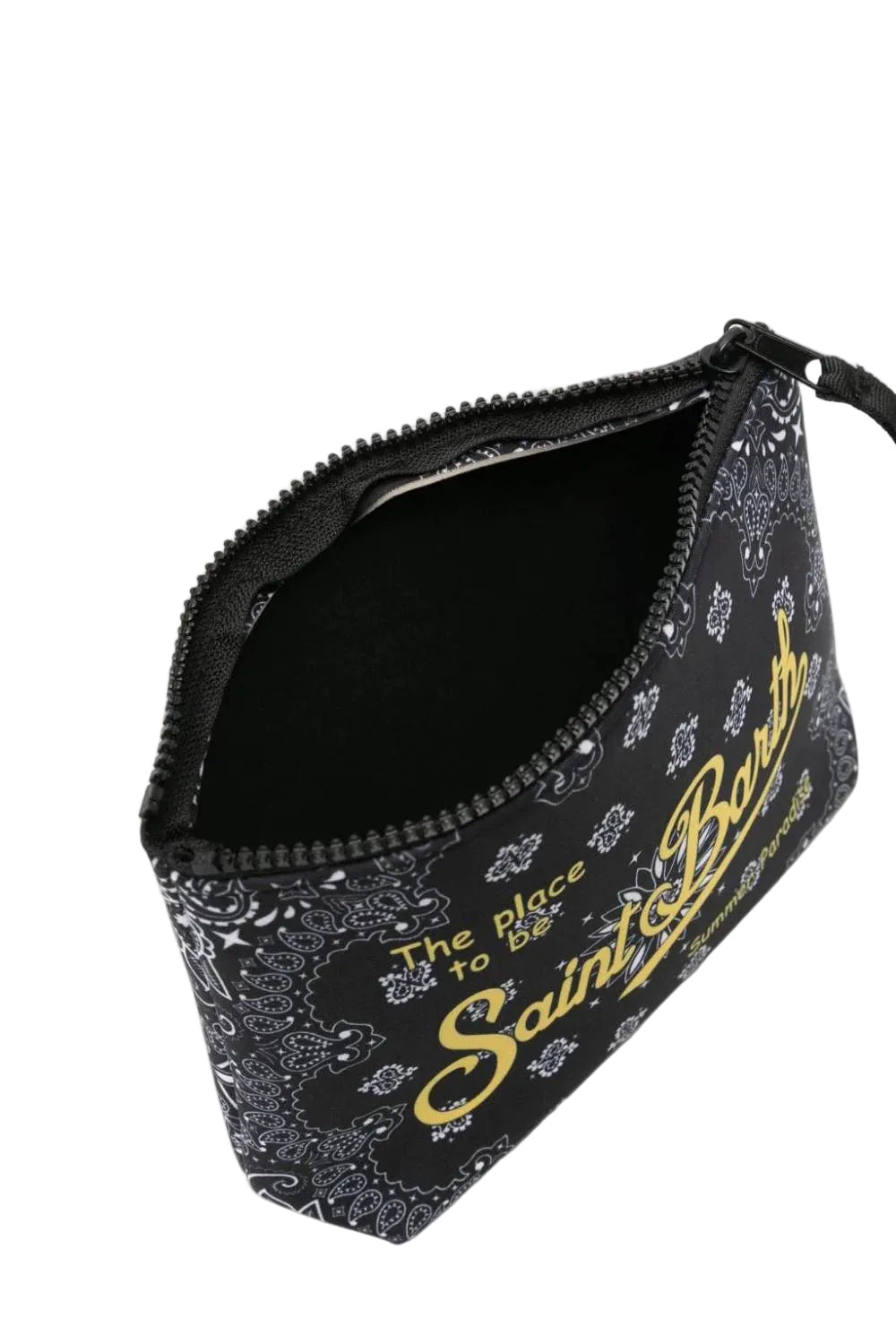 Pochette Saint Barth -  POCHETTE ALINE IN SCUBA BANDANA NERA