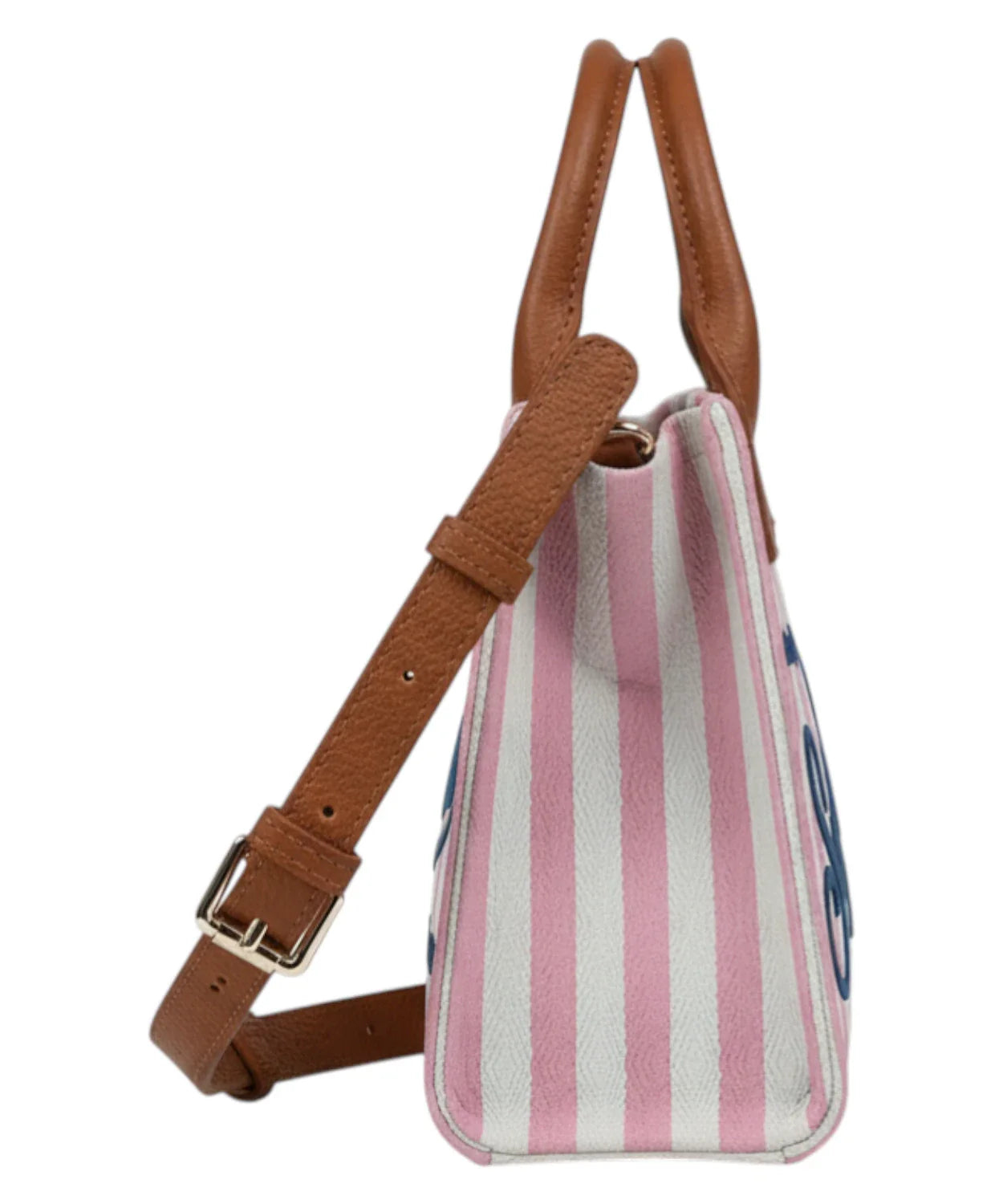 BORSA SAINT BARTH - Borsa MC2 Saint Barth Vanity Mini Stripes in Pelle con Tracolla