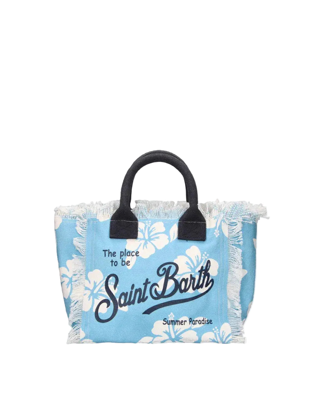 BORSA SAINT BARTH - Borsa Colette Stampa hibiscus azzurra