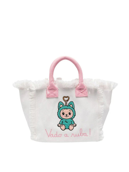 BORSA SAINT BARTH - Borsa Colette in canvas 'Vado a ruba'