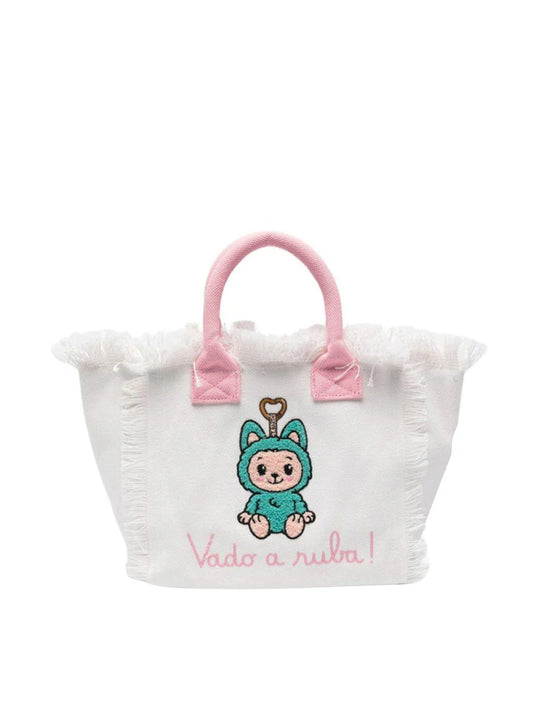BORSA SAINT BARTH - Borsa Colette in canvas 'Vado a ruba'